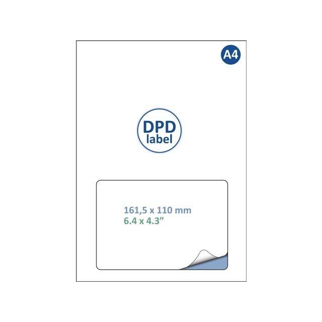 Quantore - Etiqueta de devolución DPD A4 1.000 hojas 161,5x100mm 1000 etiquetas