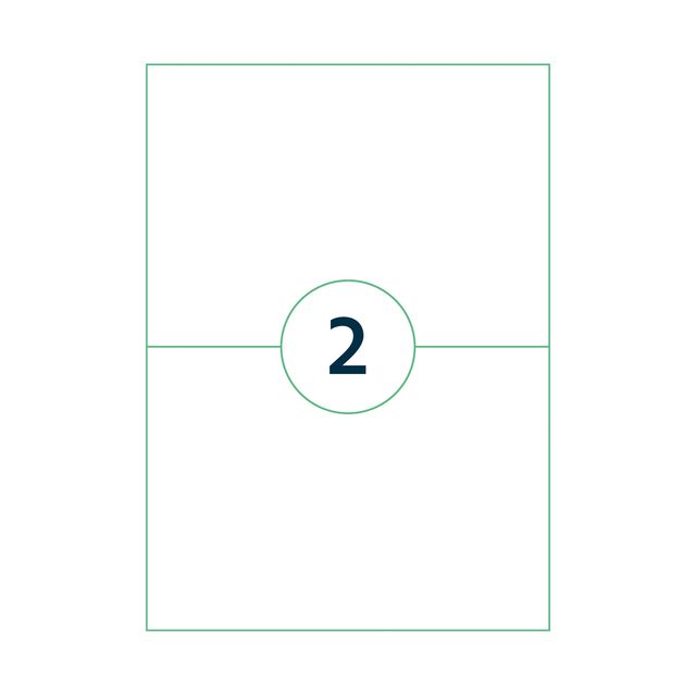 Qbasic – Etikett A4, 1.000 Blatt, 210 x 148 mm, 2.000 Etiketten