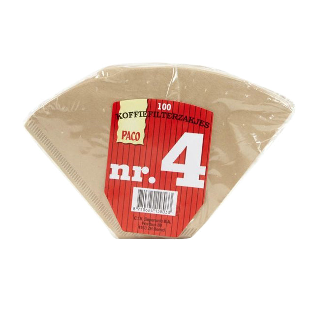 Paco -  Koffiefilter  bruin nummer 4 100st