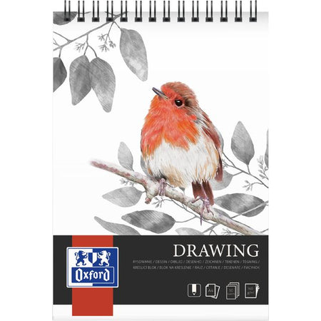 Oxford - Drawing pad Drawing A4 50 sheets 160 gram spiral | 5 pieces