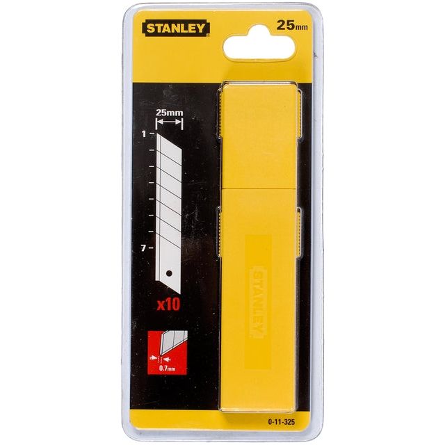 Stanley - Break Blades 25 mm 10 pièces | Définir un 10 morceau