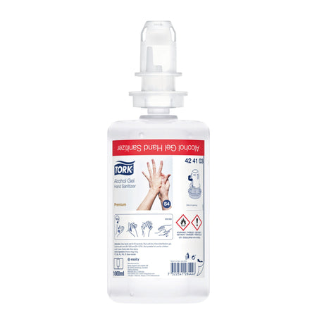 Tork - Gel alcolico disinfettante per le mani S4 senza profumo 1000 ml 424103 | 6 pezzi
