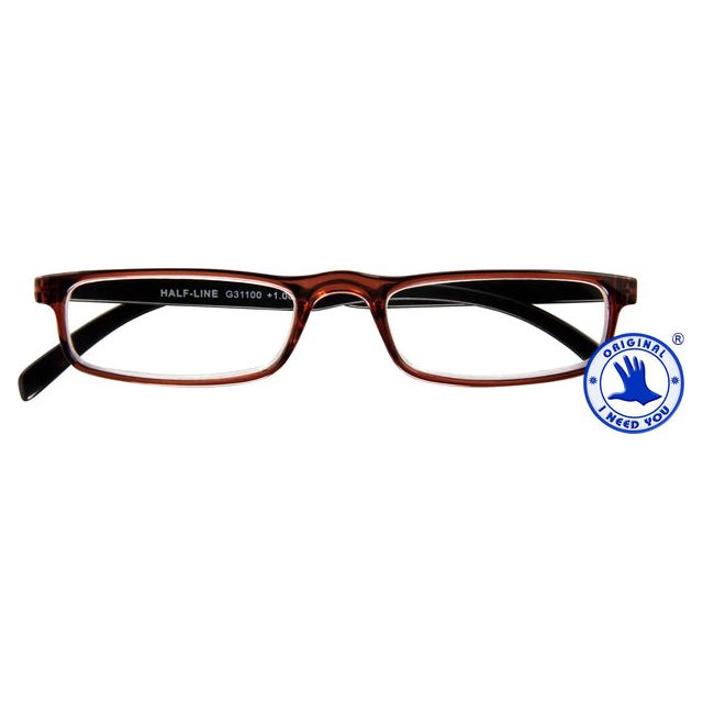 J'ai besoin de toi - Lunettes de lecture J'ai besoin de toi + 2,50dpt Half -line Brown | 1 pièce