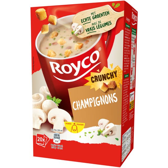 Royco - Suppe Crunchy Pilze 20 Taschen | Boxe eine 20 -Tasche