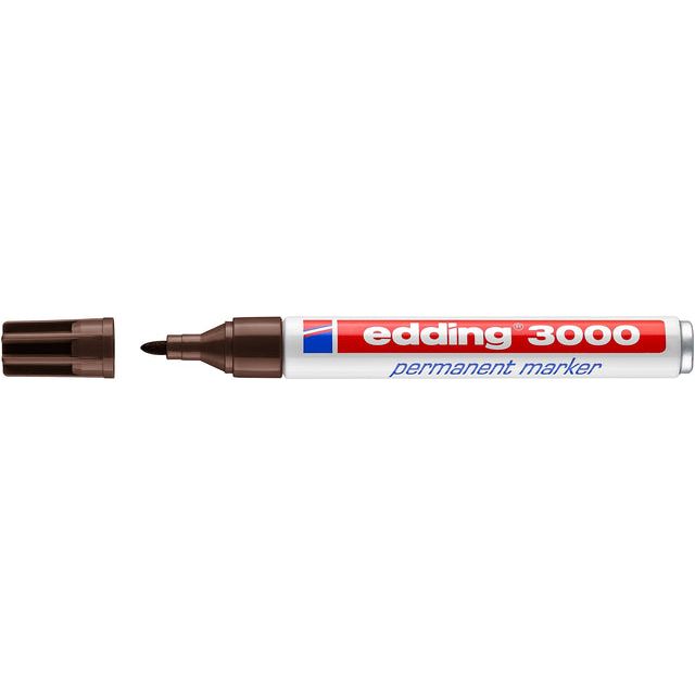 Edding - Felt -Tip Edding 3000 Round 1.5-3 mm Brun foncé | 10 pièces