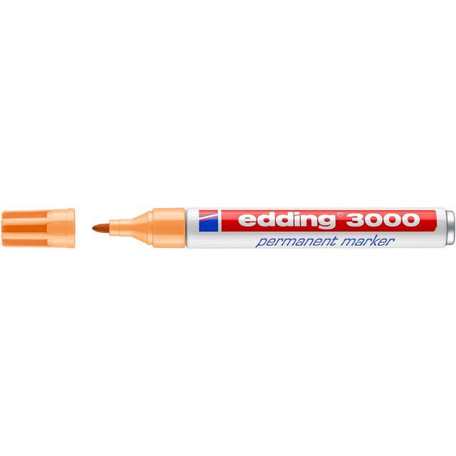 Edding - Felt -Tip Edding 3000 autour de 1,5 à 3 mm d'orange léger