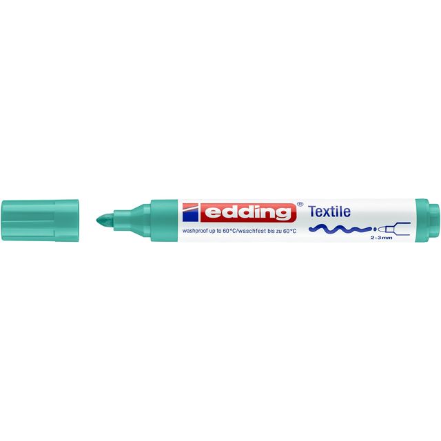 Edding - Marqueur textile 4500 rond 2-3mm vert pâle | 10 pièces