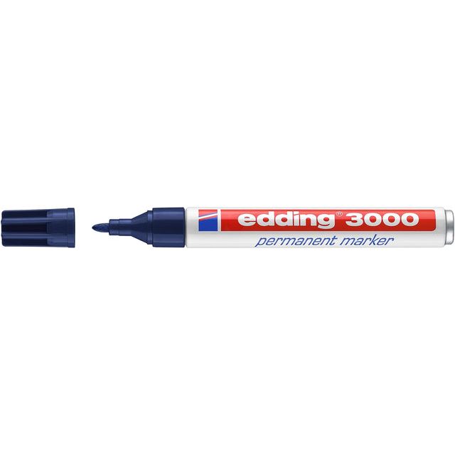 Edding - Felt -Tip Edding 3000 Round 1.5-3 mm en acier bleu | 1 pièce