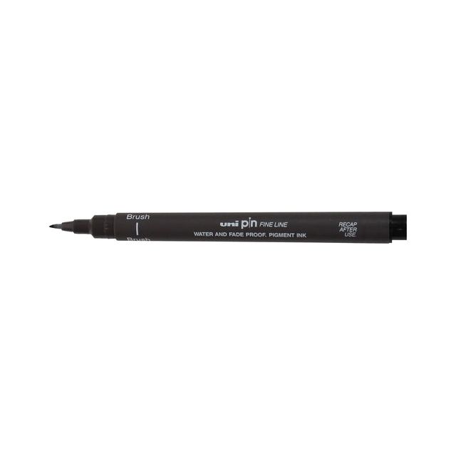 Uni-ball - Fineliner pin brush fijn donkergrijs | 12 stuks