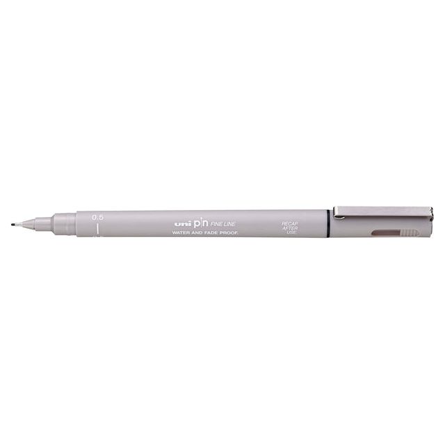 Uni -Ball - Fineliner Pin 0,5 mm gris clair | Boîte extérieure une pièce 12