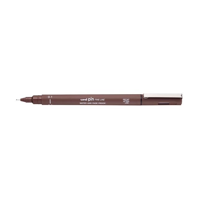 Uni-ball - Fineliner pin 0.1mm sepia | 12 stuks