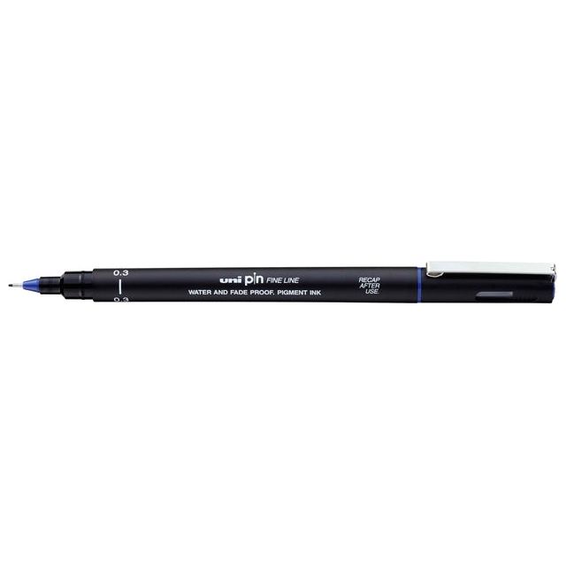 Uni -ball - Fineliner Pin 0,3 mm Blau | 12 Stücke