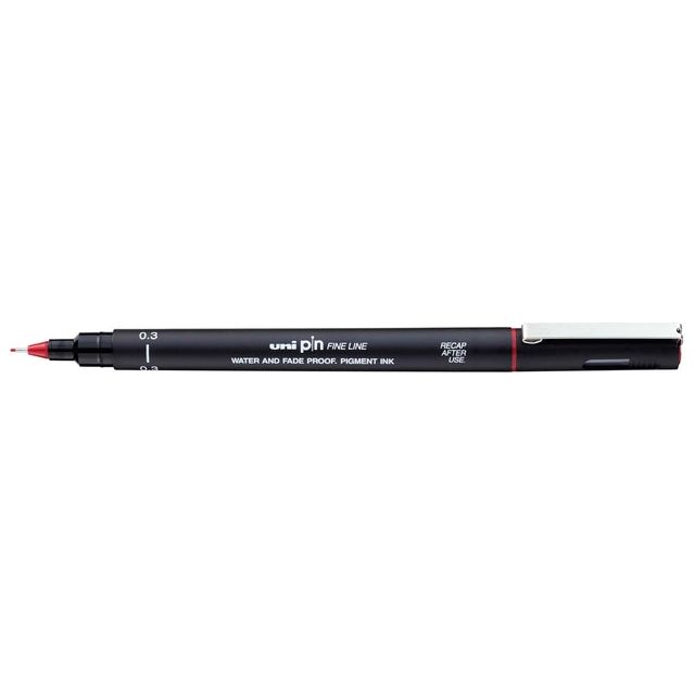 Uni -Ball - Fineliner Pin 0,3 mm rouge | Boîte extérieure une pièce 12