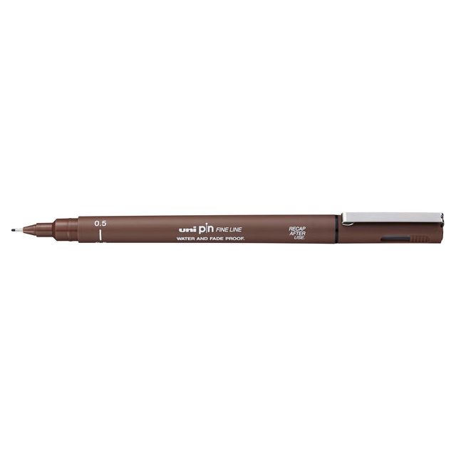 Uni-ball - Fineliner pin 0.5mm sepia | 12 stuks