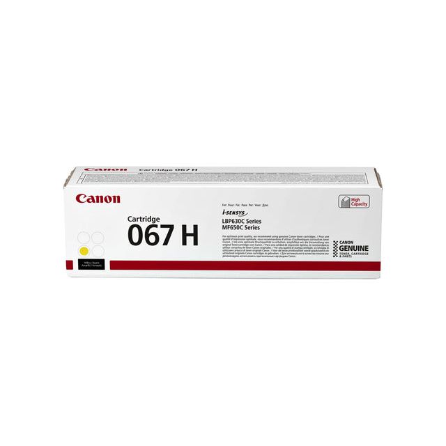 Canon - toner 067H, 2.350 pagina's, OEM 5103C002, geel