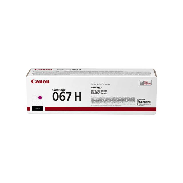 Canon - toner 067H, 2.350 pagina's, OEM 5104C002, magenta