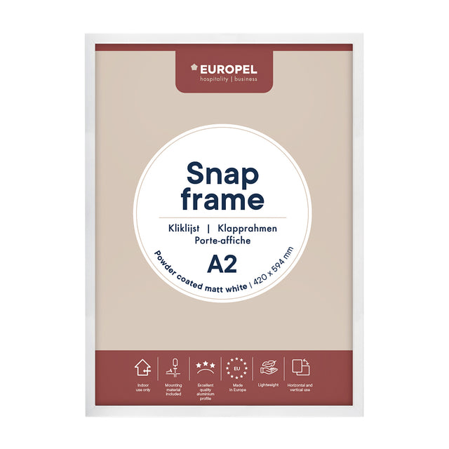 Europel - Cliquez sur Liste Europel A2 25 mm Mat White | 1 pièce