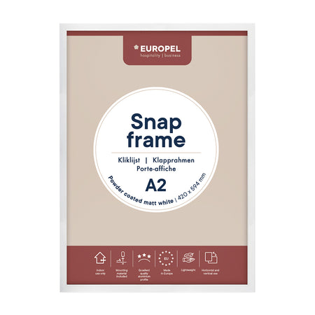 Europel - Cornice a scatto A2 25mm bianco opaco | 10 pezzi
