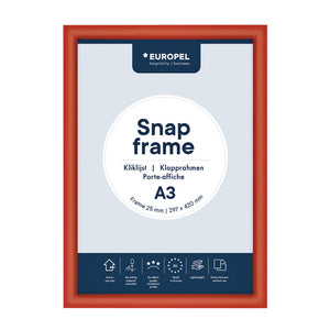 Europel -  Kliklijst  a3 25mm rood
