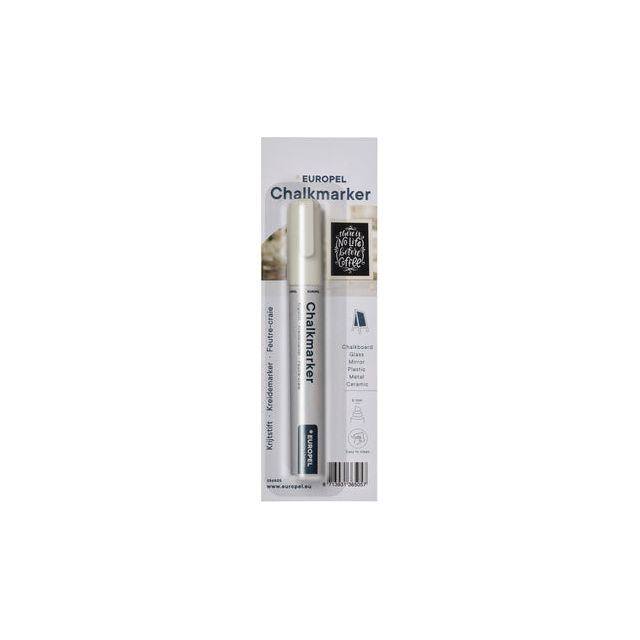 Europel - Krijtstift  6mm wit blister