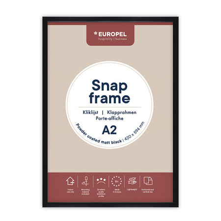 Europel -  Kliklijst  a2 25mm mat zwart