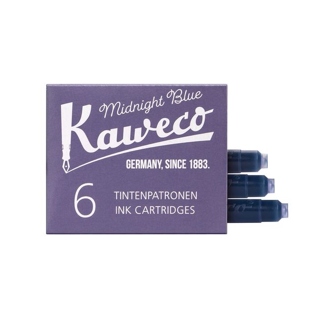 Kaweco - Cartuccia d'inchiostro blu-nera scatola da 6 pezzi