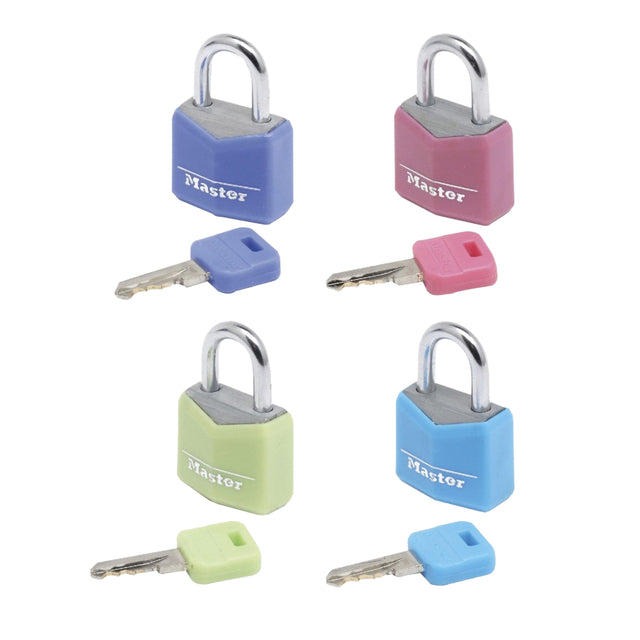 Master Lock - Lucchetto MasterLock 4 assortiti in alluminio 20mm 4 pezzi