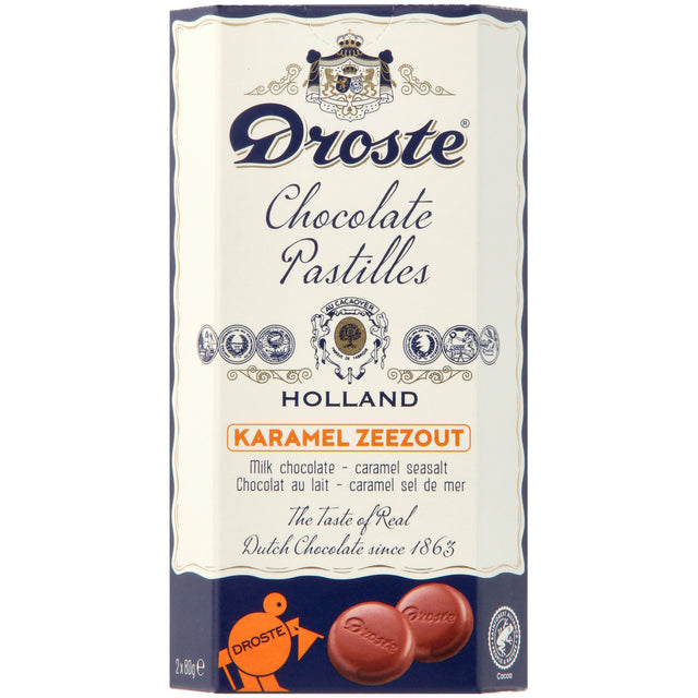 Droste - Chocolate Droste Duopack Milk Karamel Sea Salt 160G | Régler un rouleau de 2