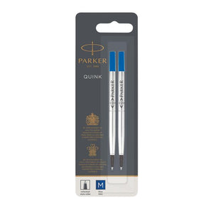 Parker -  Rollerpenvulling  quink m blister 2st blauw