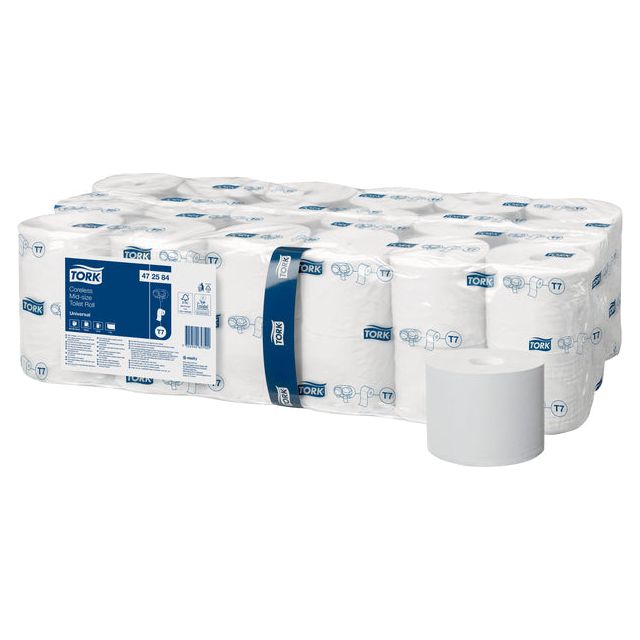 Tork - Papier de toilette T7 Universal Mid-Size White 472584 | Paquet de 36 rouleaux