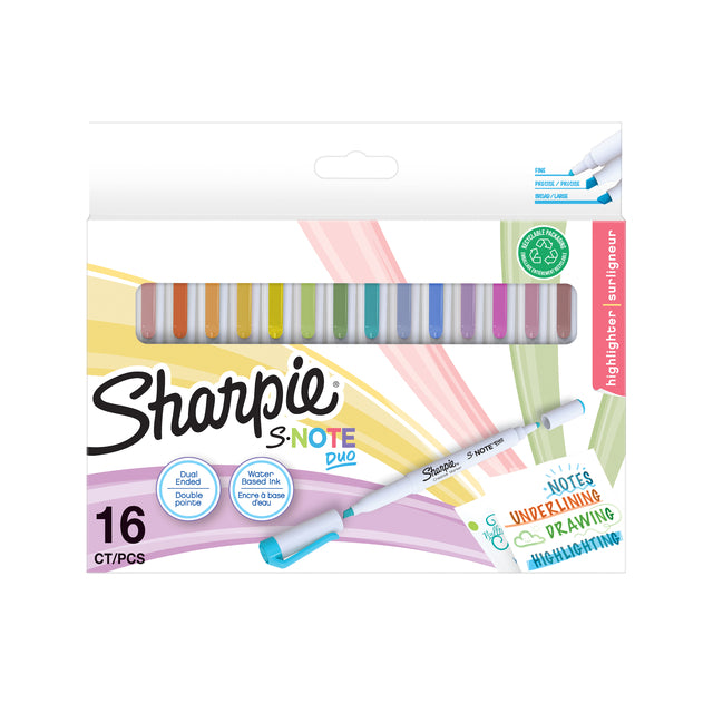 Sharpie - Marking Sift IE S -Note duo 16st Assorti | Blister une pièce de 16