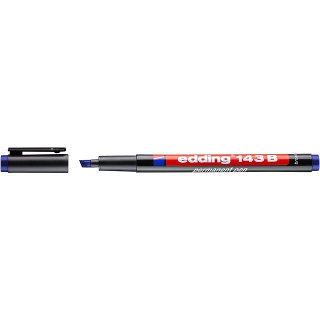 Edding - Viltstift edding 143 schuin 1-3mm blauw