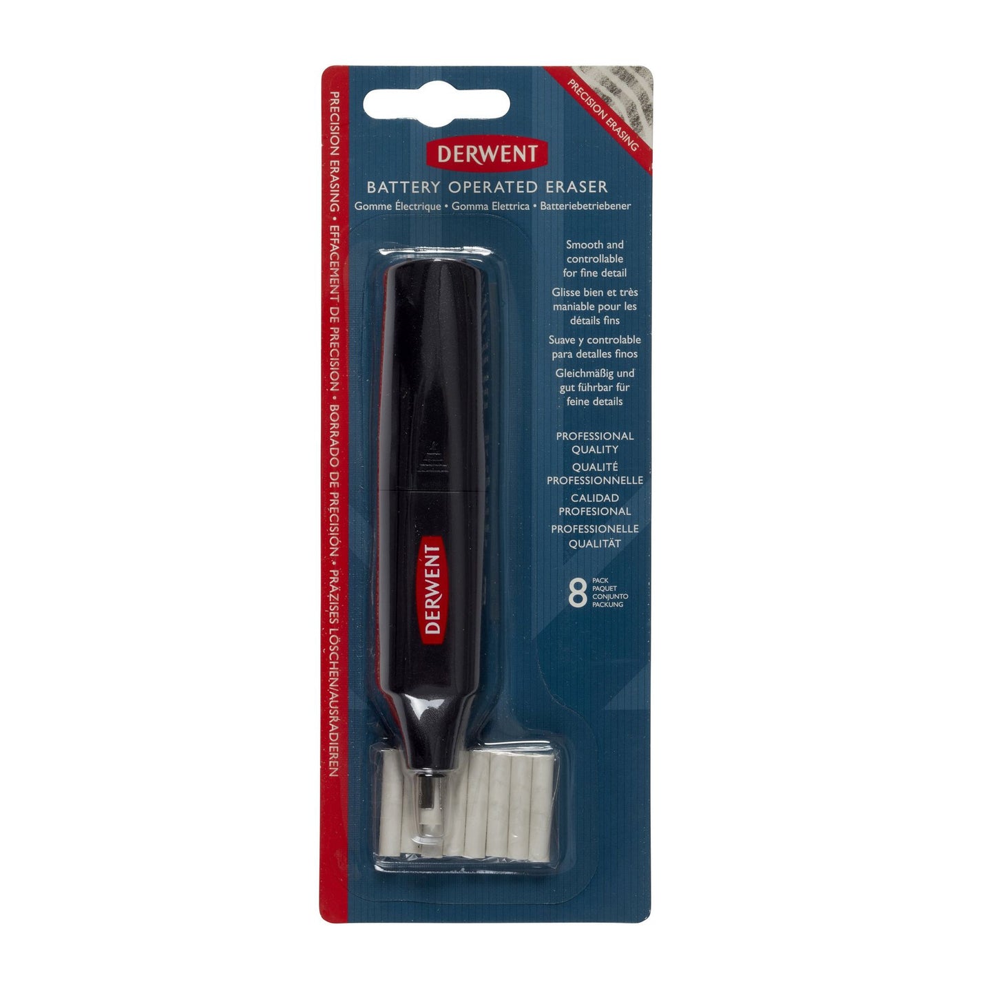 Derwent - Battery operated eraser | 8 pieces