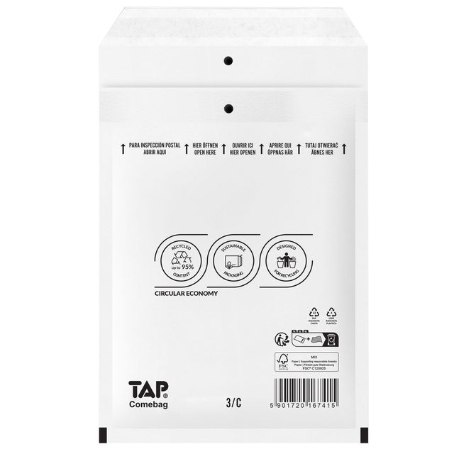 TAP - Busta Comebag cuscino d'aria nr13 170x225mm 100 pezzi