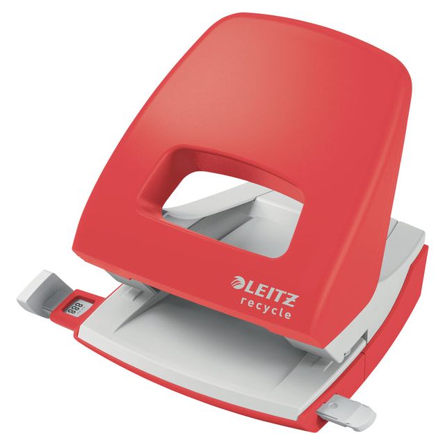 Leitz - Perforator Leitz Nexxt Recycle 30 Sheet Red | 1 Stück | 6 Stück