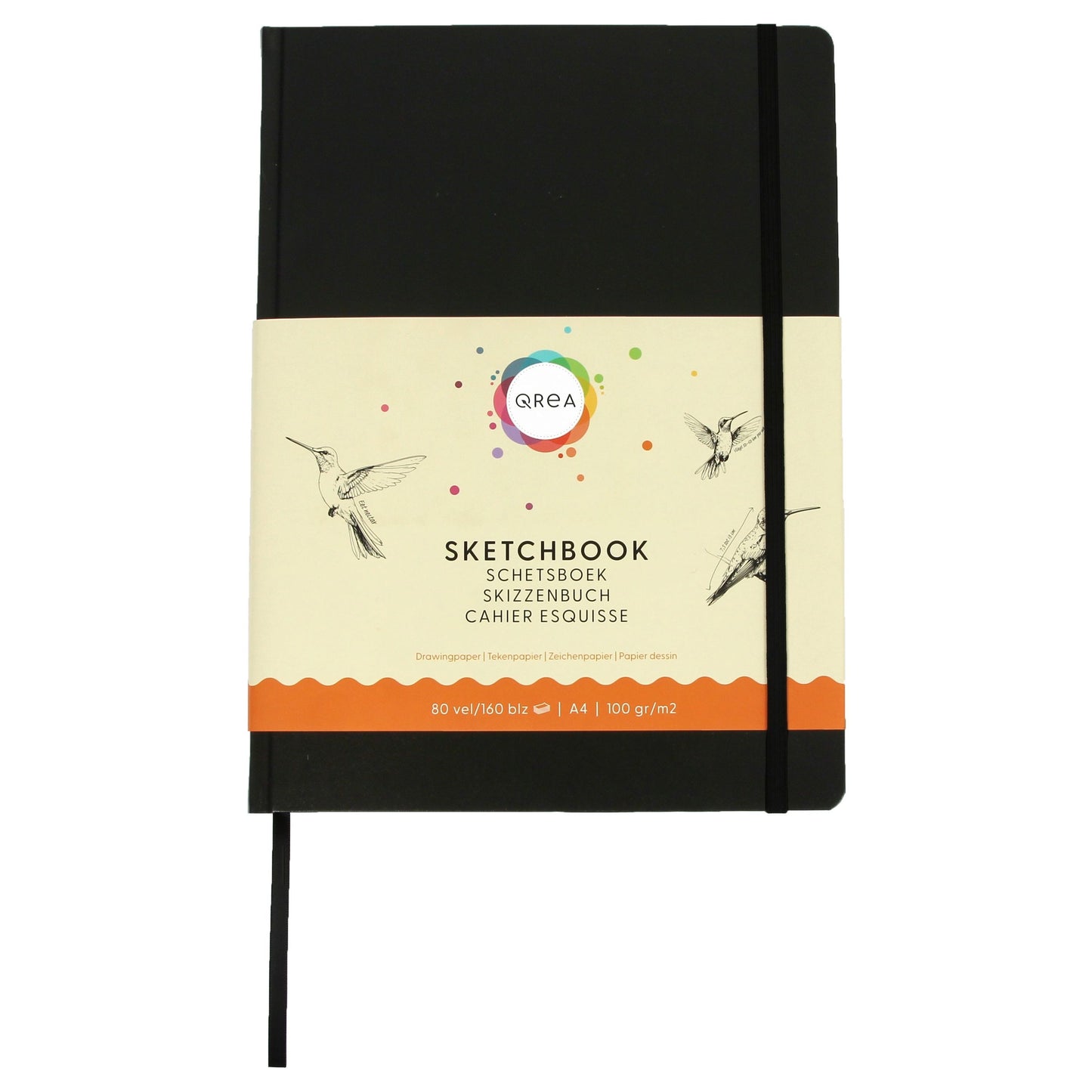 Qrea - Cuaderno de dibujo A4 80 hojas 100gr | 20 piezas
