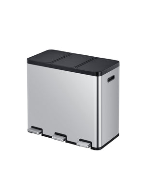 EKO - Essential Recycler Treteimer 3x20 Liter Edelstahl