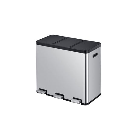 EKO - Essential Recycler pedal bin 3x20 liters stainless steel