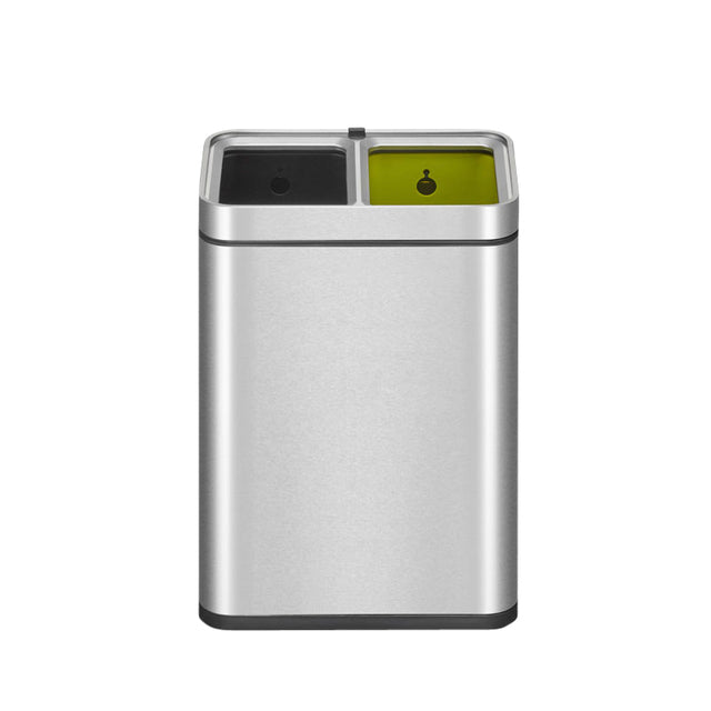 EKO - Waste bin Laguna Slim with insertion opening 2x10 liter stainless steel
