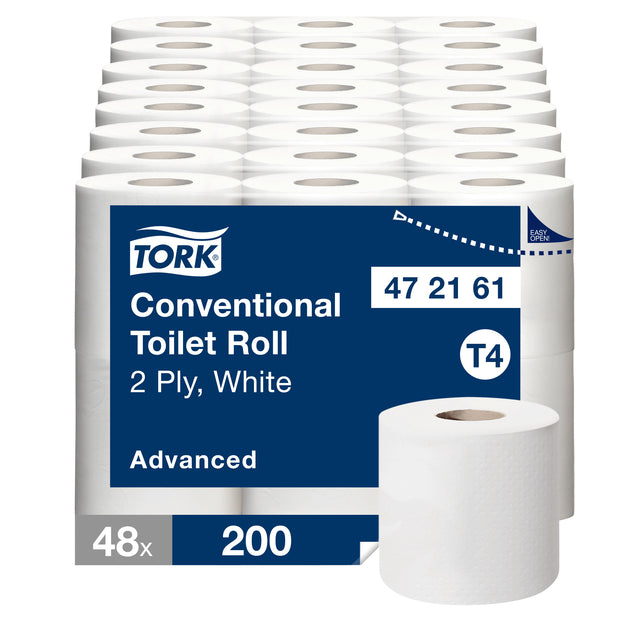 Tork - Papier toilette T4 Advanced 2 épaisseurs 200 feuilles blanc 472161