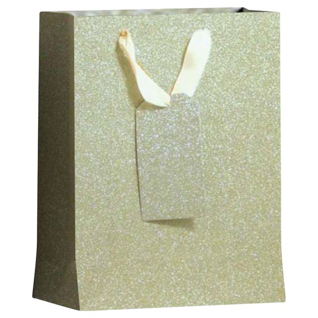 Groupe de design - Sac cadeau IG Group Gold Glitter 175x98x229mm | Boîte extérieure un sac à 12 pièces x 1