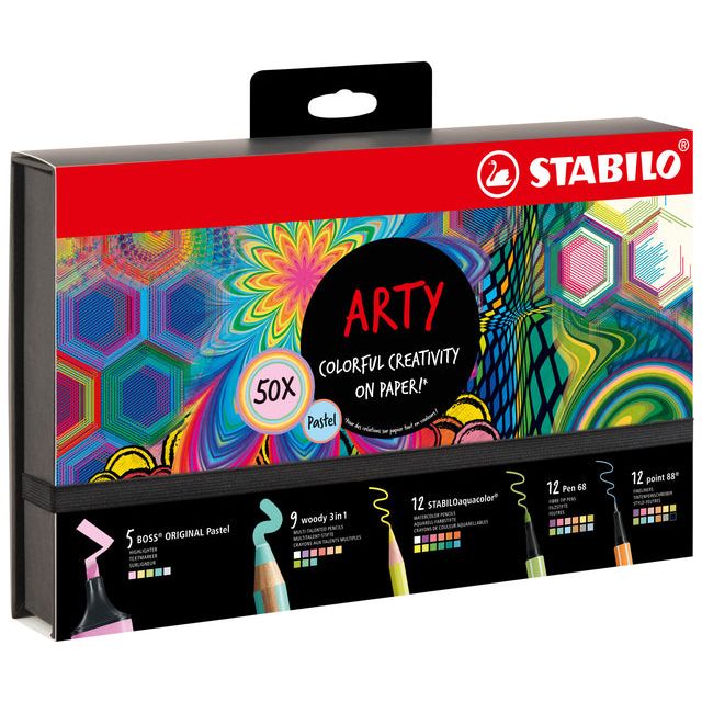 Stabilo - Kreatives Set 77/6 Arty Bunt Pastell Mix