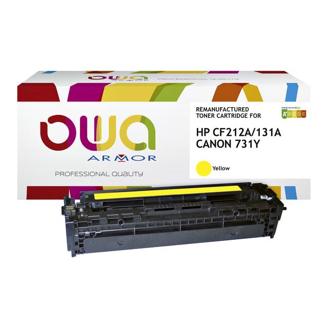 OWA - Tonercartridge owa hp cf212a geel