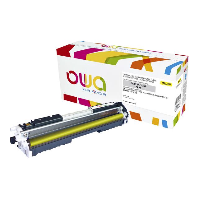 OWA - Tonercartridge Owa HP CE312A Geel