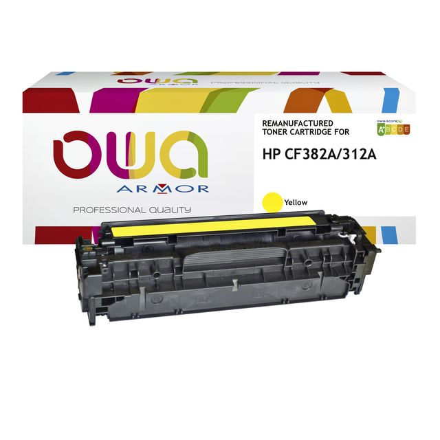 OWA -  Tonercartridge  hp cf382a geel