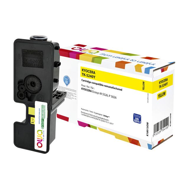 Owa - Toner Owa Kyocera TK -5240y Jaune | 1 pièce