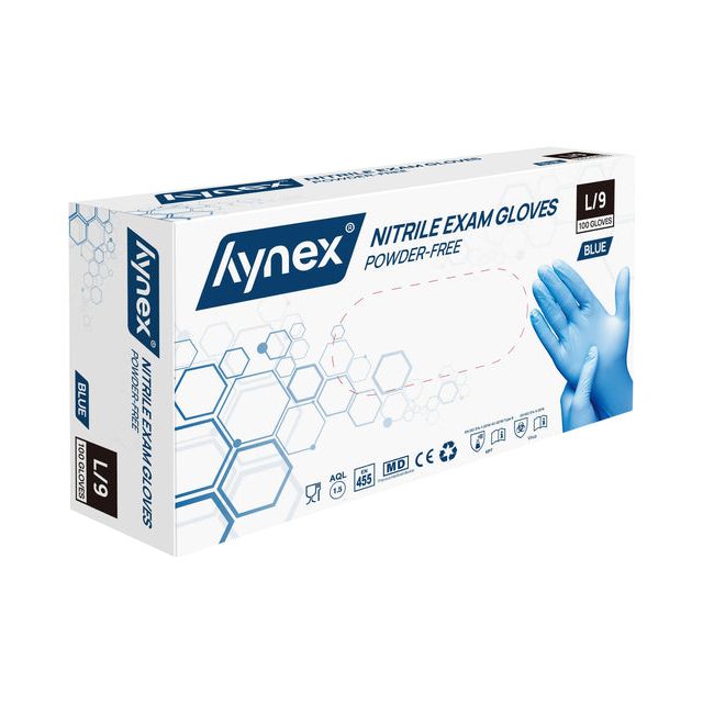 HYNEX - GLANT HYNEX L NITRIL 100ST BLUE | Prendre 100 pièces