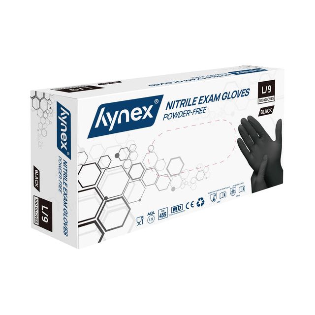 HYNEX - GLANT HYNEX L NITRIL 100ST NOIR | Prendre 100 pièces