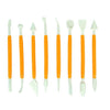 Conda - Spatule à modeler lot de 8 pièces 15 cm en plastique