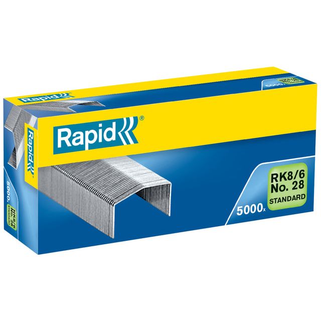 Rapid - Staples RK8 (B8) GALV Standard 5000 pièces | Boîte de 5000 pièces